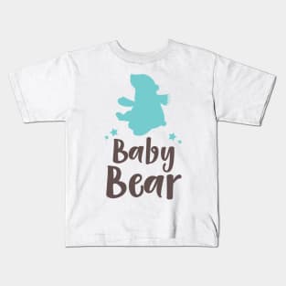 Baby Bear, Bear Cub, Cute Bear, Little Bear - Blue Kids T-Shirt